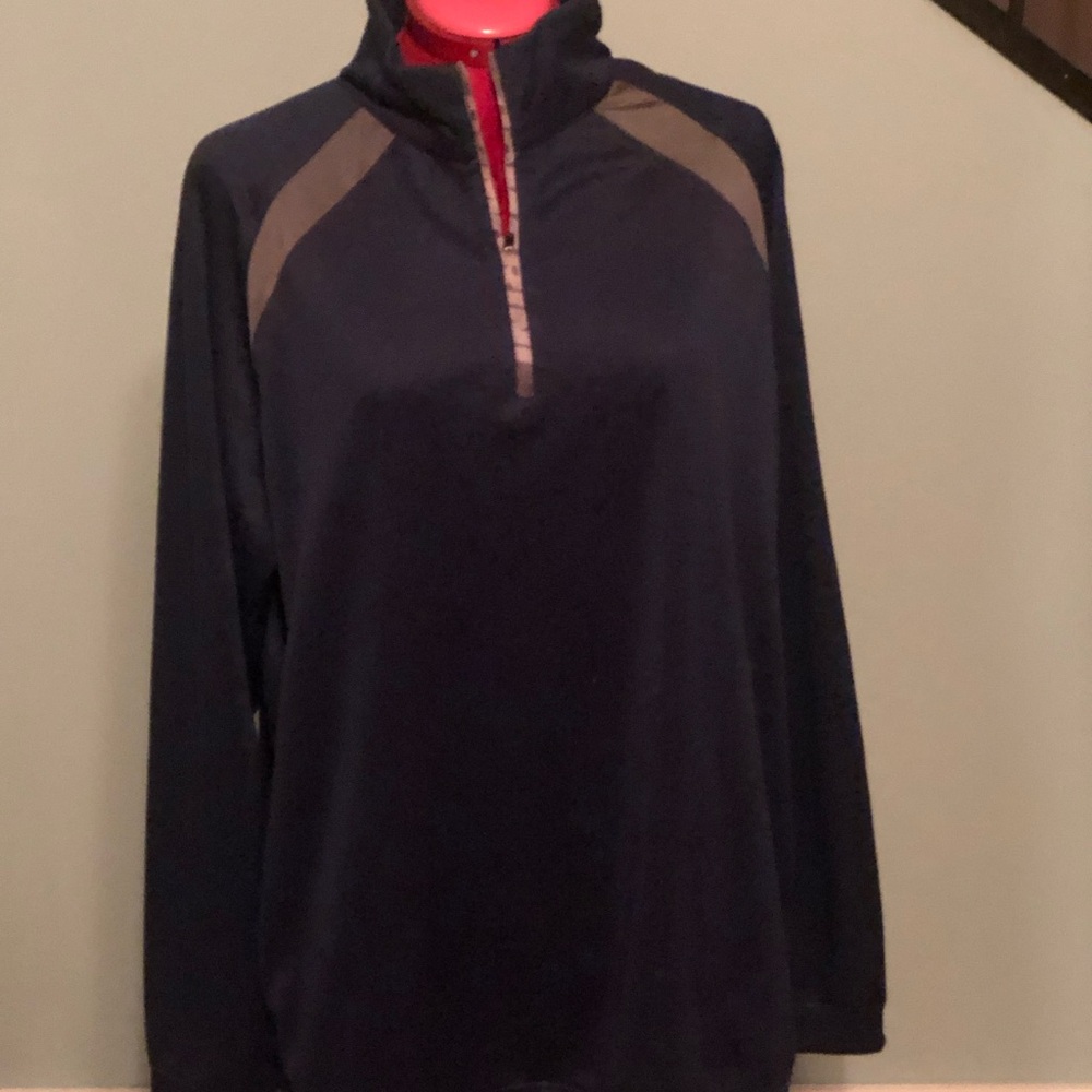 Men's Navy Zip Up Sweater